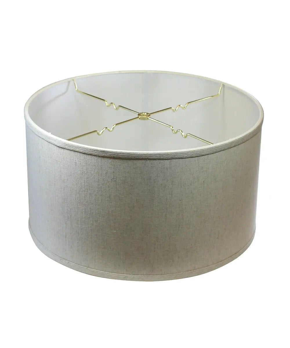 Drum Lampshade | Shallow Textured Design | Oatmeal Linen | 18 X 10 Inches