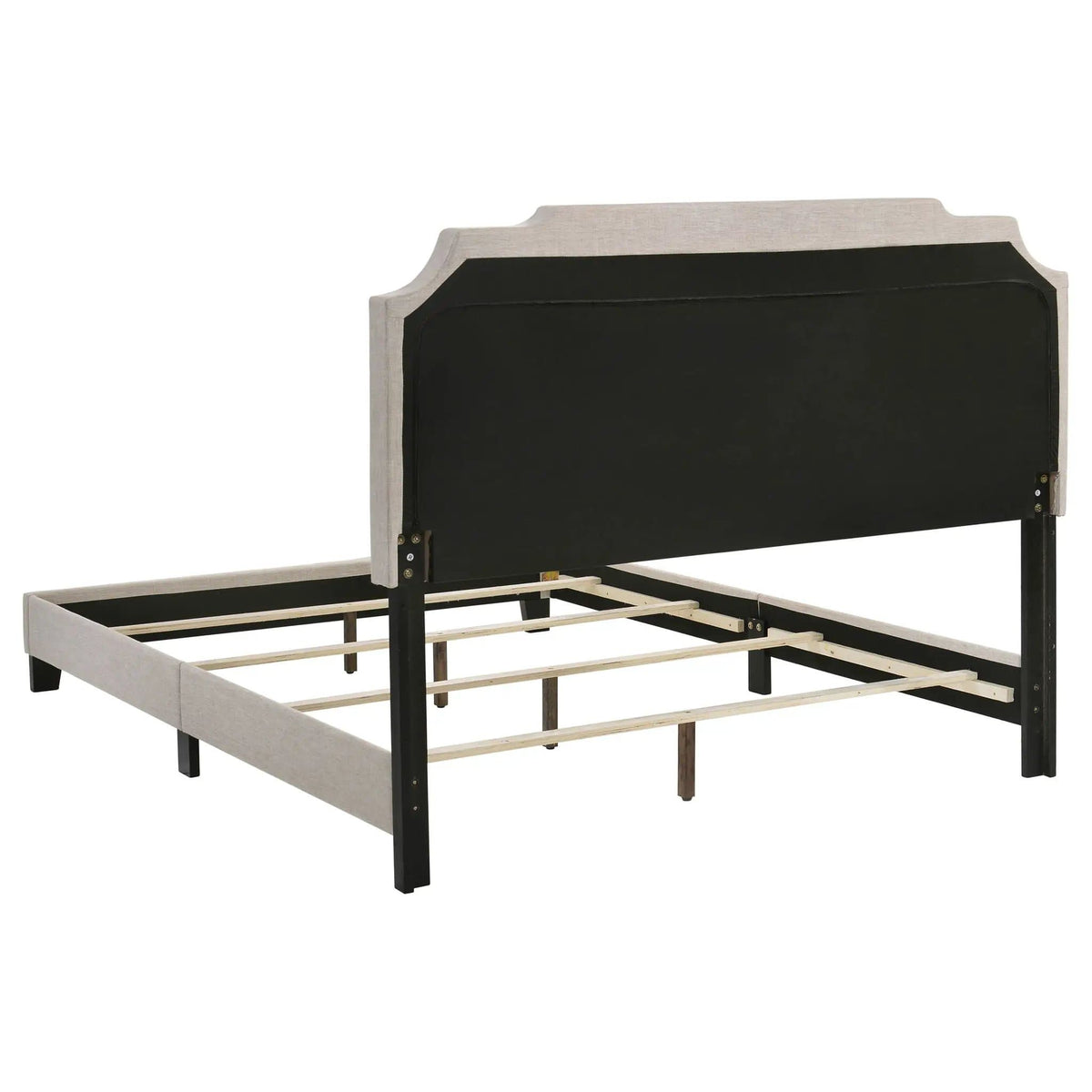 Tamarac Upholstered Queen Panel Bed | 64.25 x 86.25 x 51.25 in | Engineered Wood & Polyester | Beige