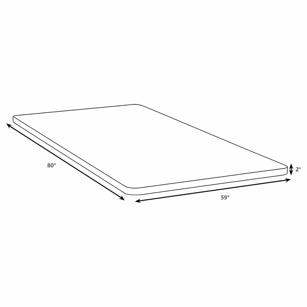 Eckard Queen Bunkie Board Foundation | 59 x 80 x 2 in | Fabric | Home