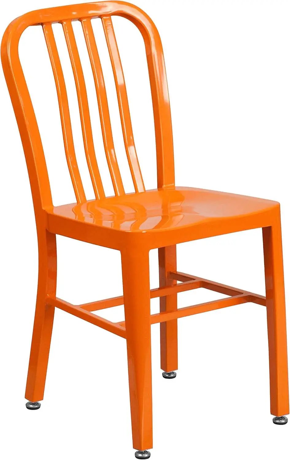 Orange Metal Indoor Outdoor Chair 2 Pack Commercial Grade from PriceLows™