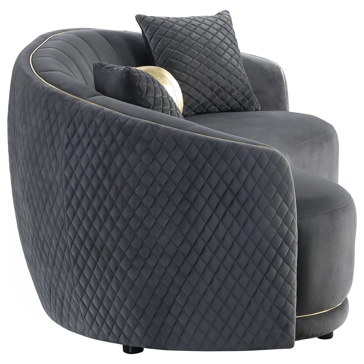 Brookside 2-piece Velvet Upholstered Sofa Set Dark | 2-Piece Set | Velvet | Grey