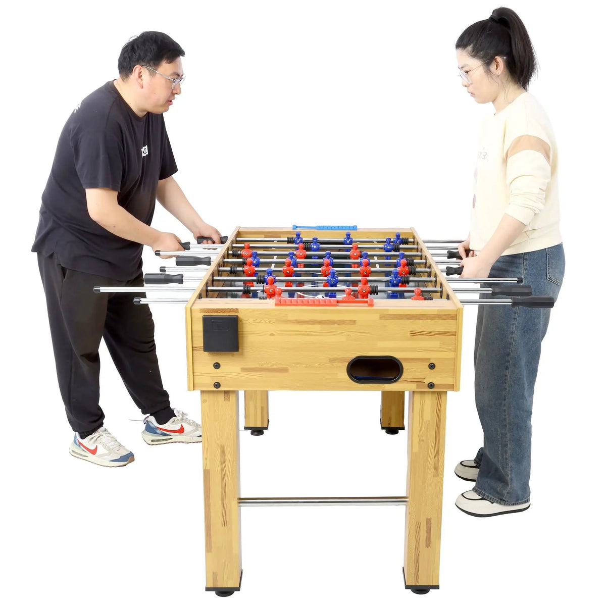 Hurricane Foosball Table | Engineered Wood | Steel Rods | Indoor Gaming