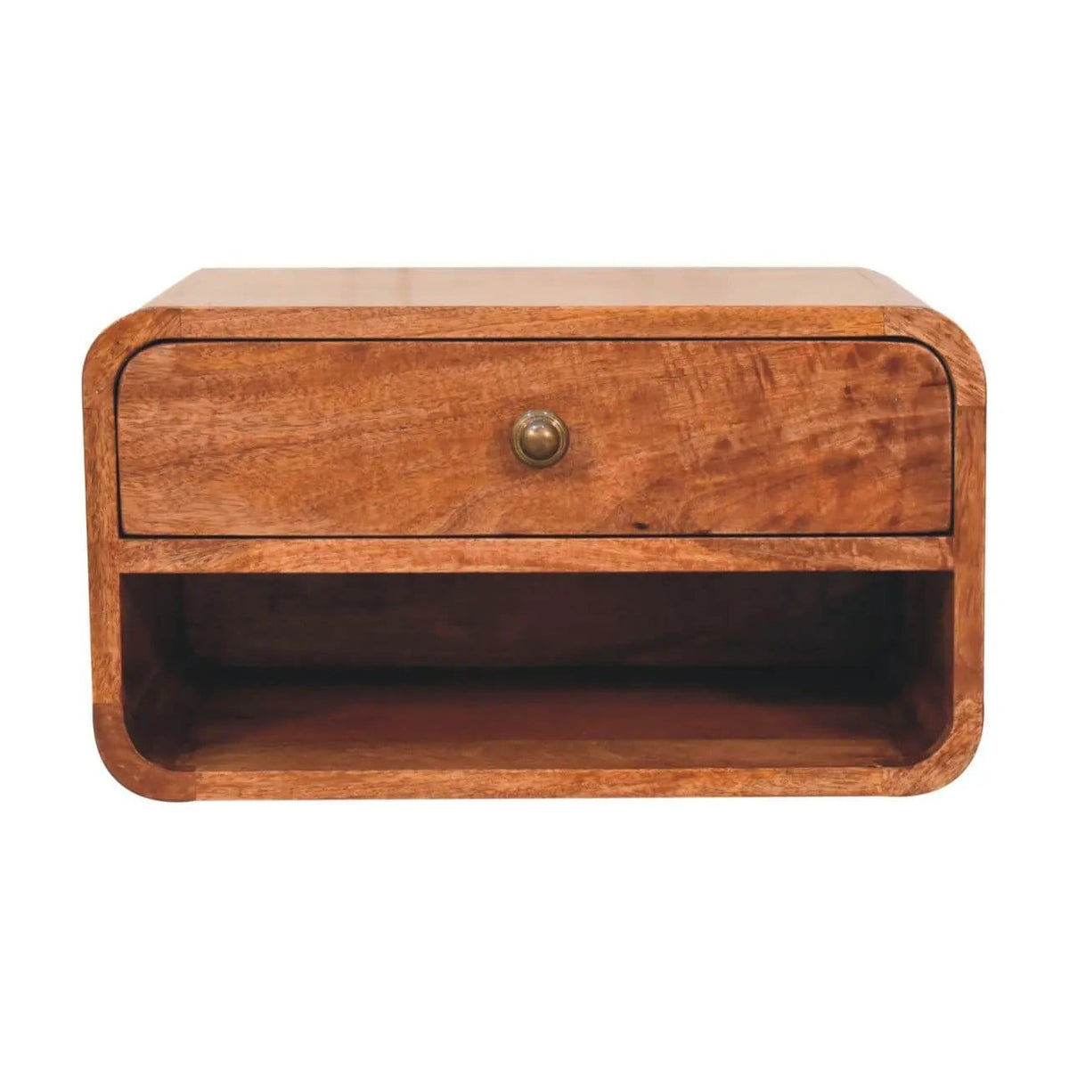 Curve Upper Slot Floating Nightstand | 6 Pieces | Bedroom Furniture | Bedroom
