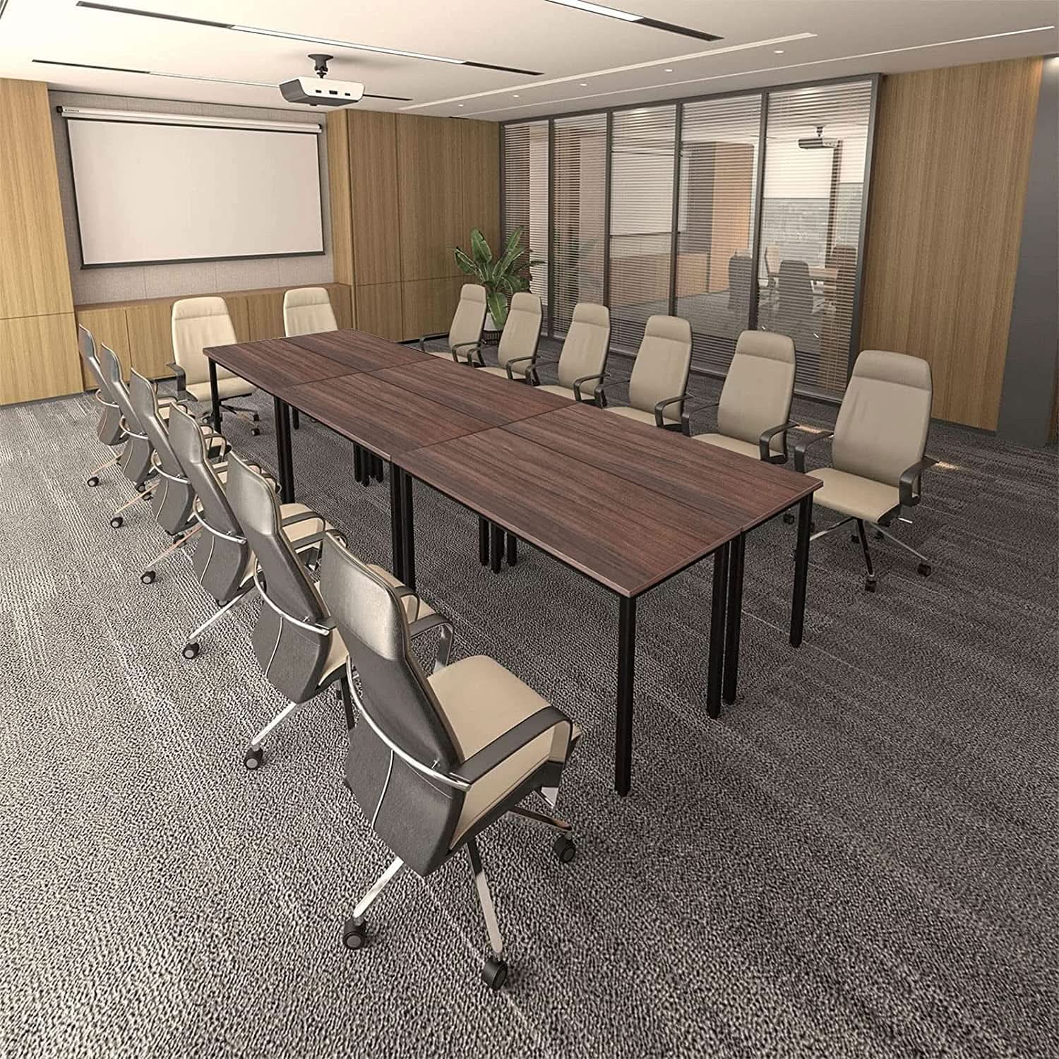 Durable Walnut Brown Conference Table For 14 Seats from PriceLows™