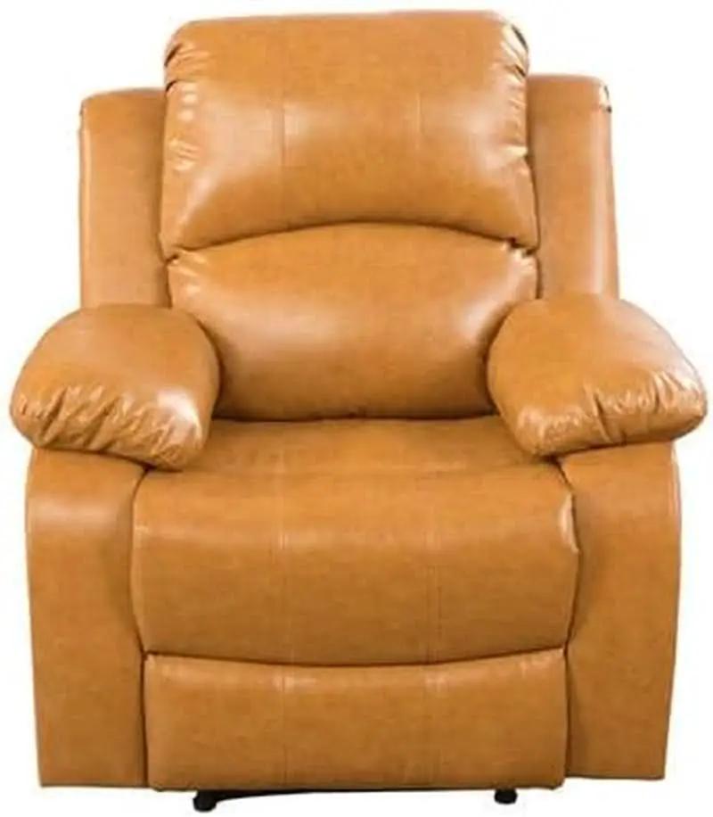Leather Manual Recliner Sofa Set Ginger 3Piece Living Room from PriceLows™