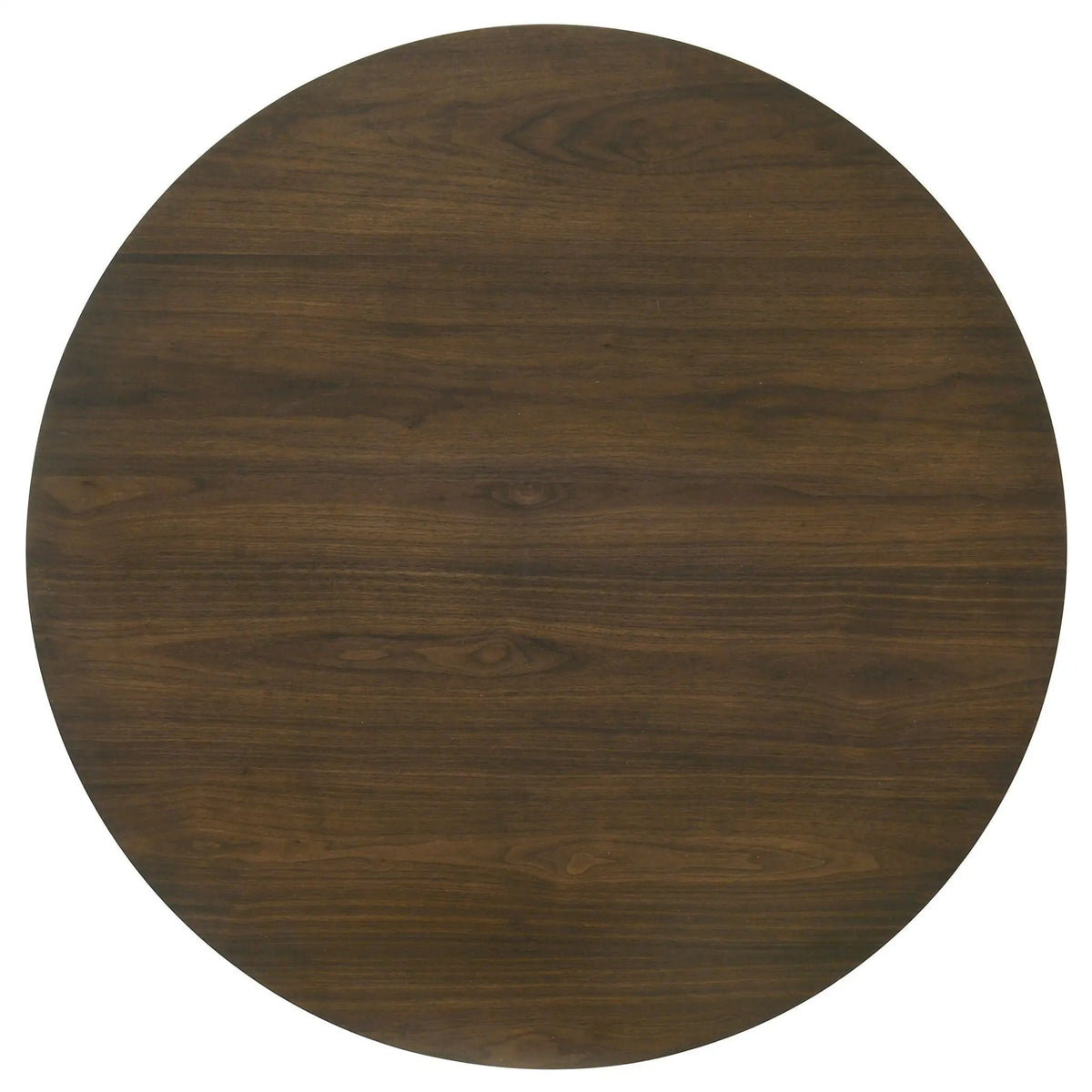 Strouse 47-inch Round Wood Dining Room Table | 47.25 x 47.25 x 30 in | Rubberwood & Engineered Wood | Walnut