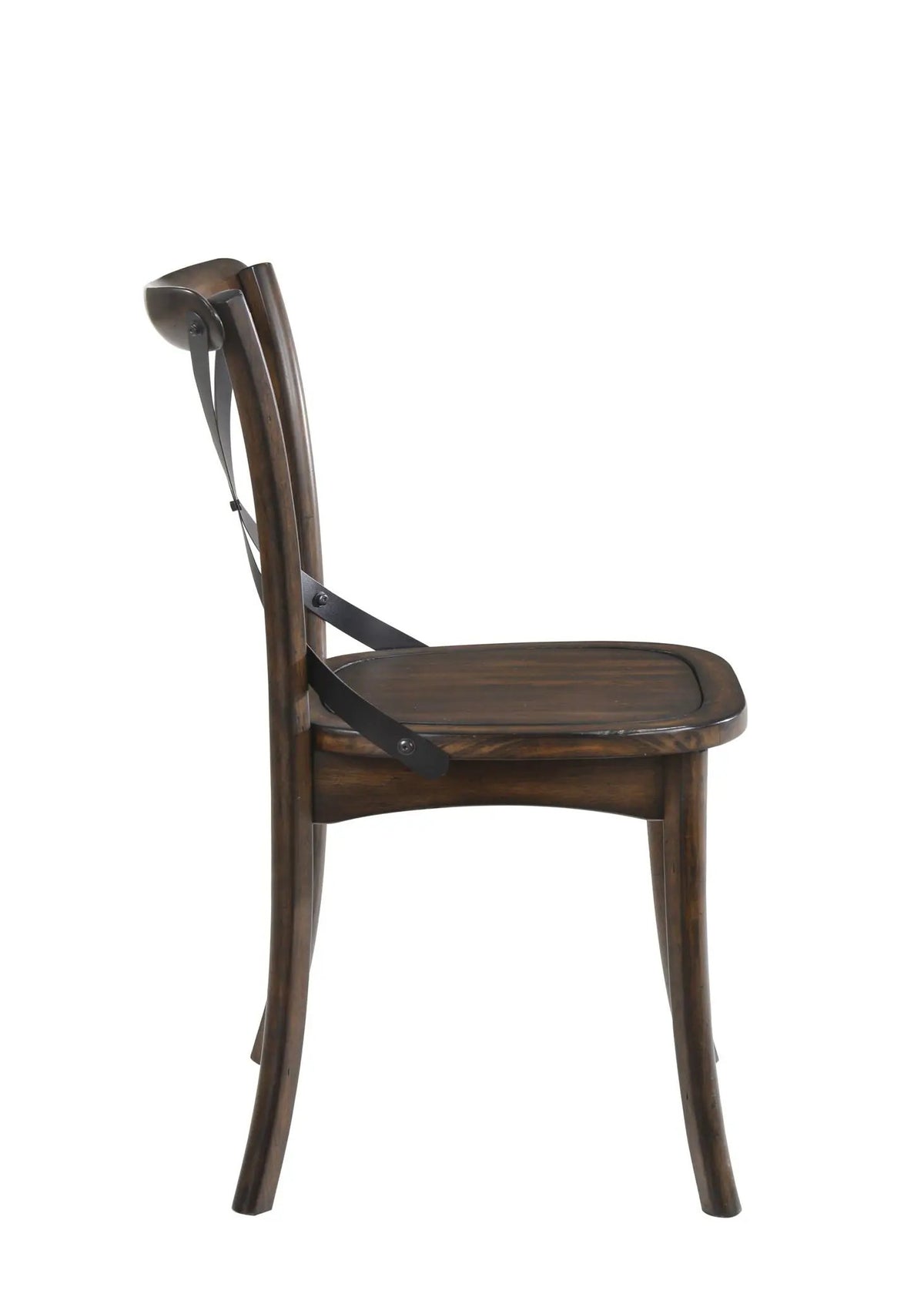 Kaelyn Metal Side Chairs | Set Of 2 | Dark Oak | Rustic Industrial Style