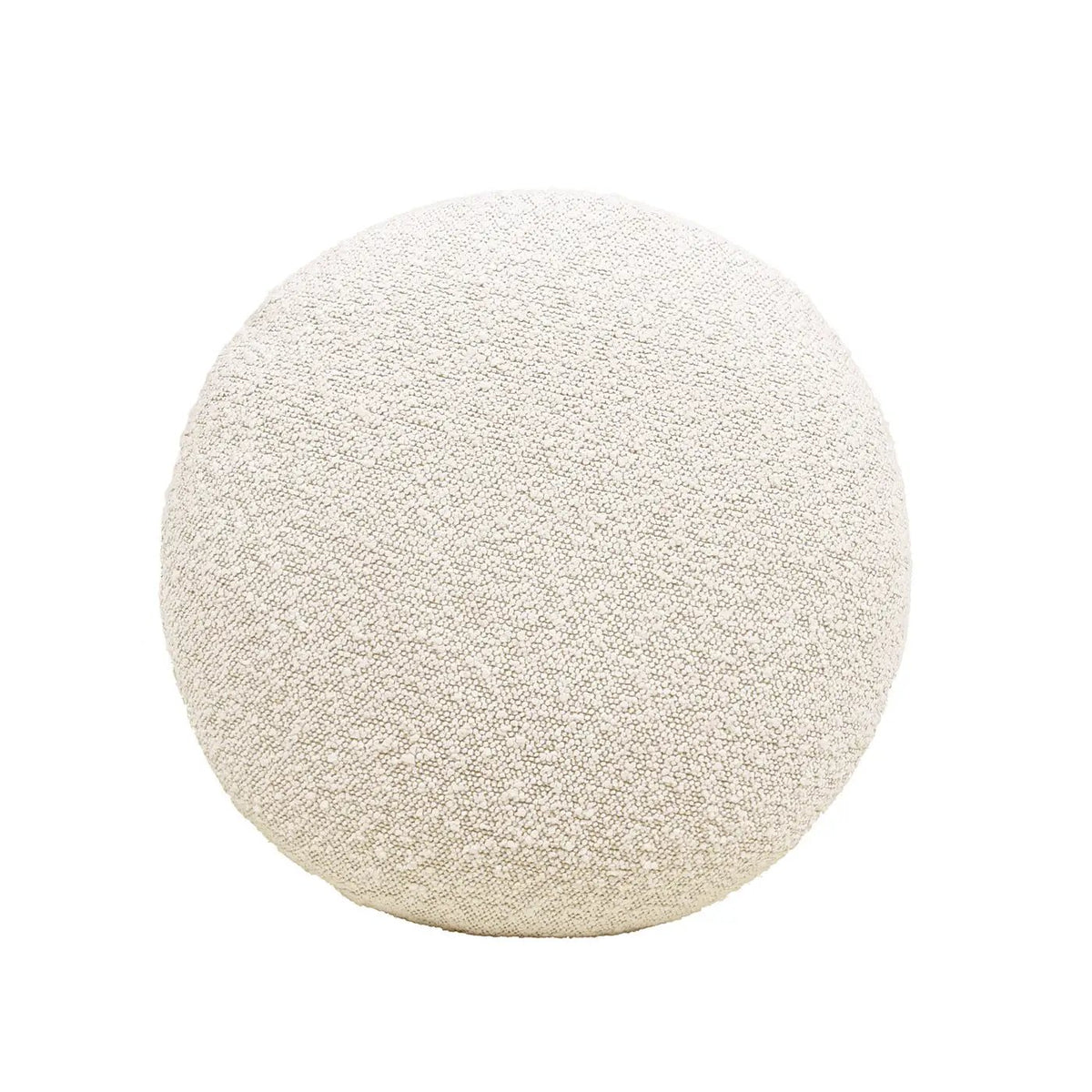 Fuji Mushroom Footstool Ottoman | Faux Shearling Upholstery | 15 Inch Diameter | Compact Size