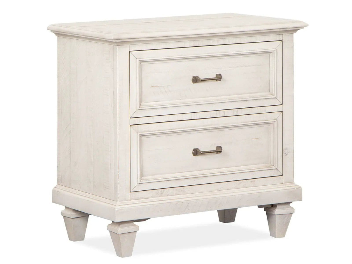Newport Drawer Nightstand | 18 x 29 x 29 in | Veneer & Wood | Alabaster