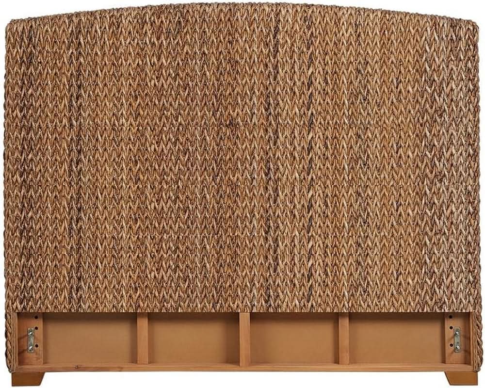 Hand Woven Banana Leaf Queen Size Headboard Amber from PriceLows™