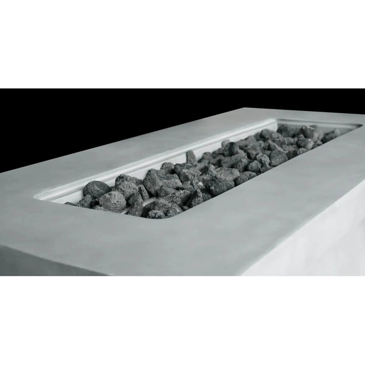 Propane / Gas Outdoor Fire Pit Table Durable Construction | 2 Pieces | Concrete & Stainless Steel | Outdoor Living