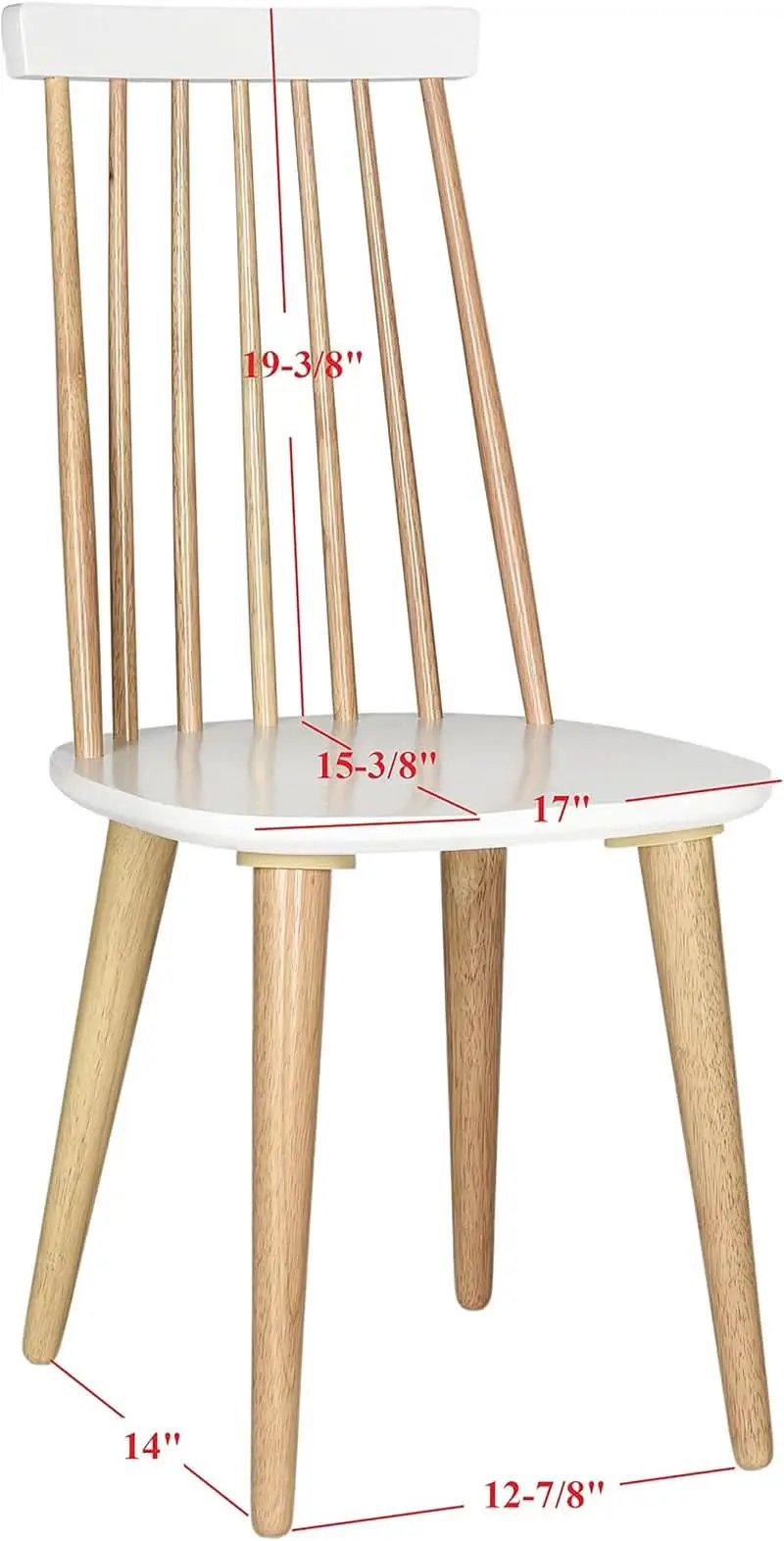 Burris Farmhouse Spindle Side Chair Natural White Set Of 2 from PriceLows™