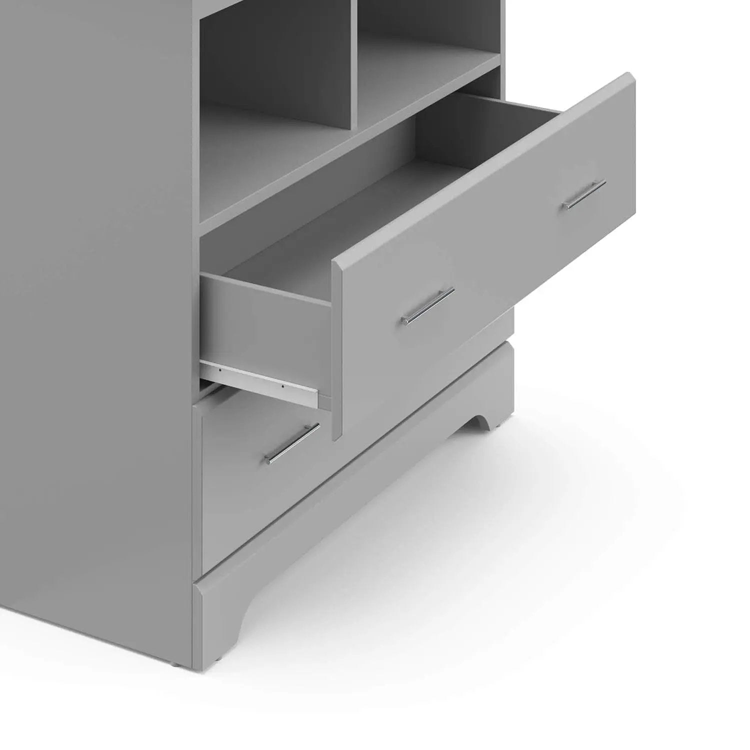 Brookside 2-Drawer Changing Table Dresser Pebble Gray from PriceLows™