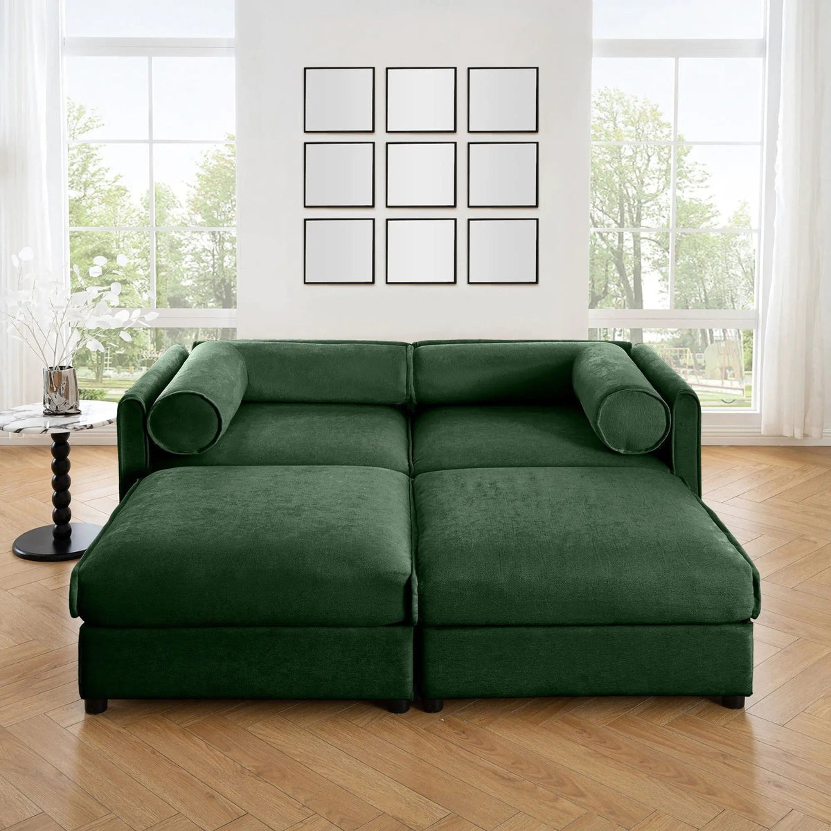 Contemporary Elegant Sofa With Storage And Ottoman 2 Piece Living Room Set | 2 Piece Living Room Set | Living Room Furniture | Living Room