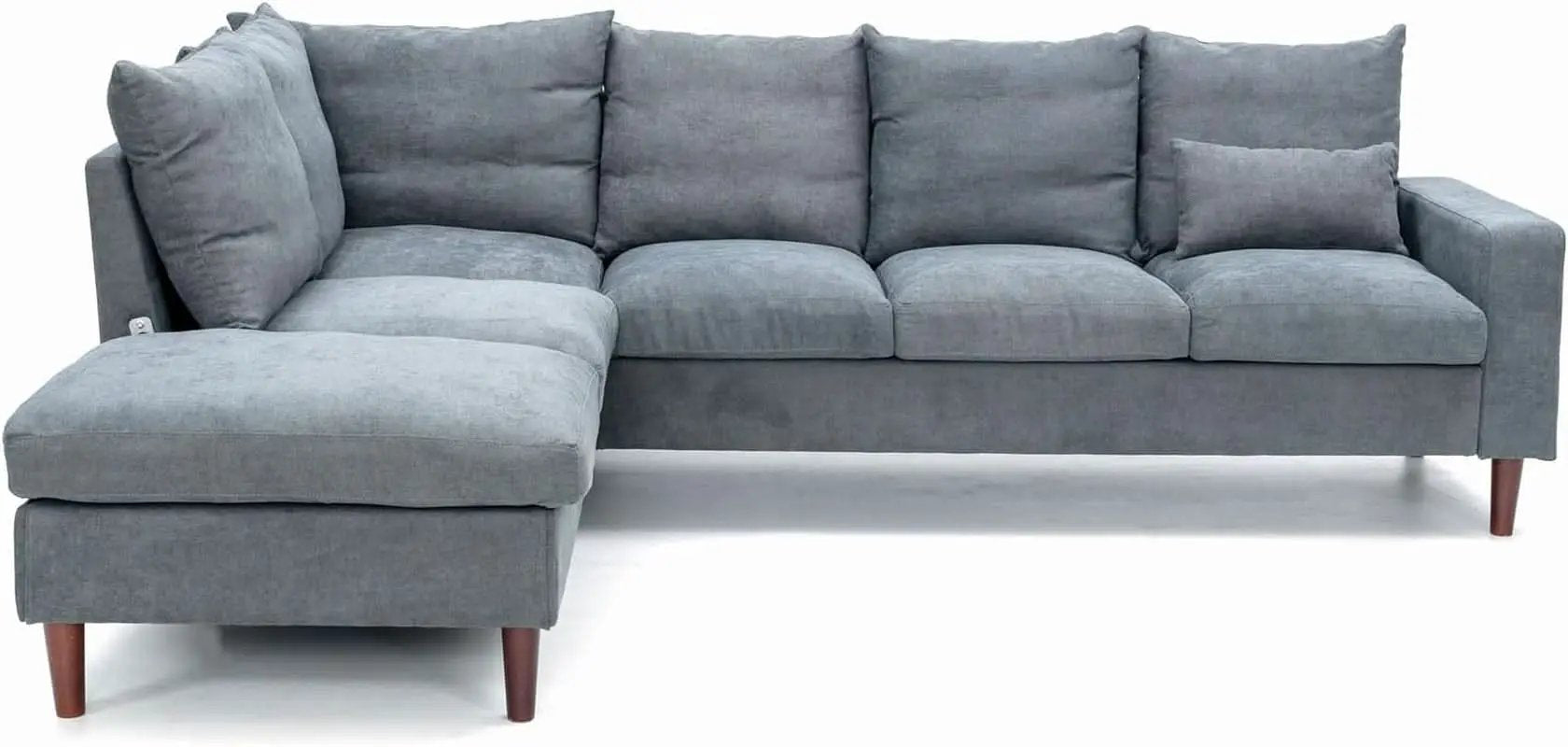 Sectional Sofa Grey Left Facing Chaise Living Room from PriceLows™