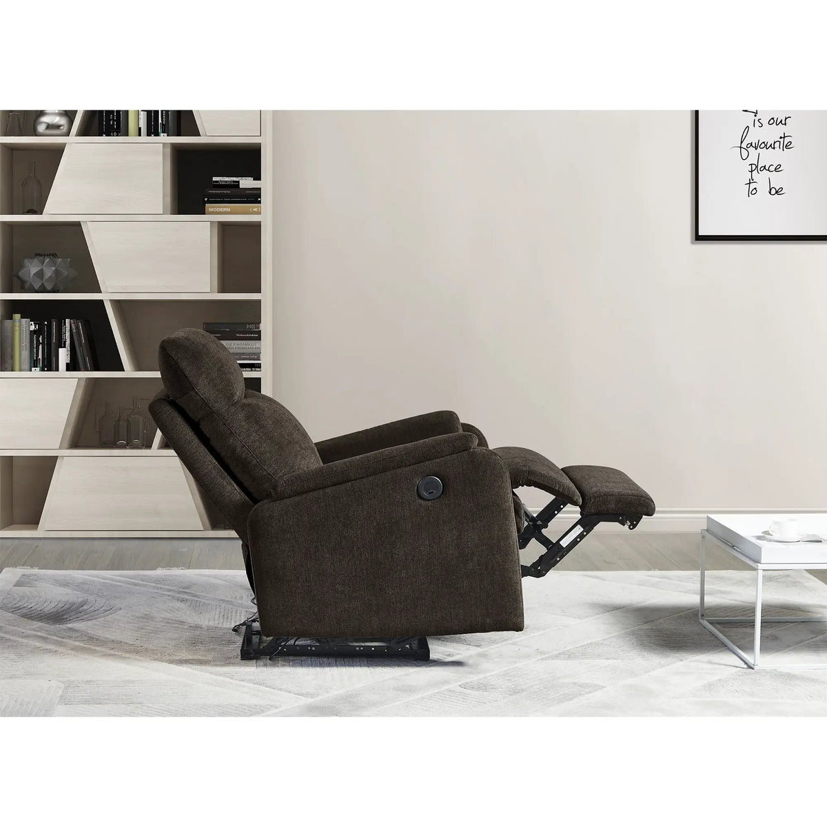 Power Recliner Chair | USB Charge Port | Modern Design | Compact Lightweight Single Chair