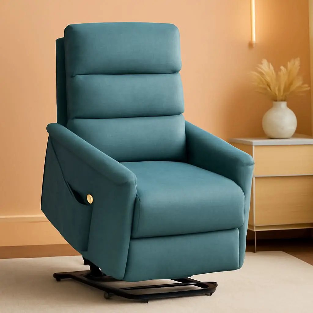 Blue Power Lift Recliner Chair With Remote Control from PriceLows™