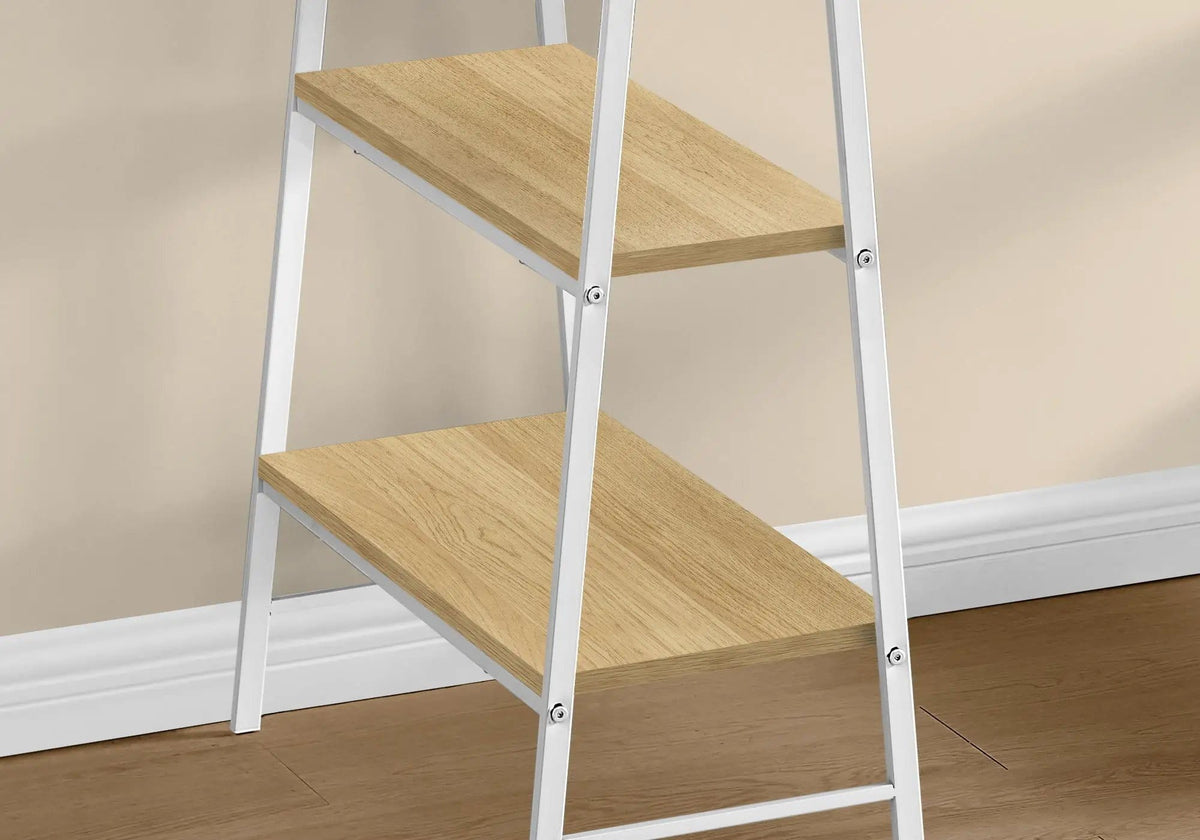 Sawhorse Computer Desk | 47.25 Inch Width | Four Open Shelves | Industrial Style