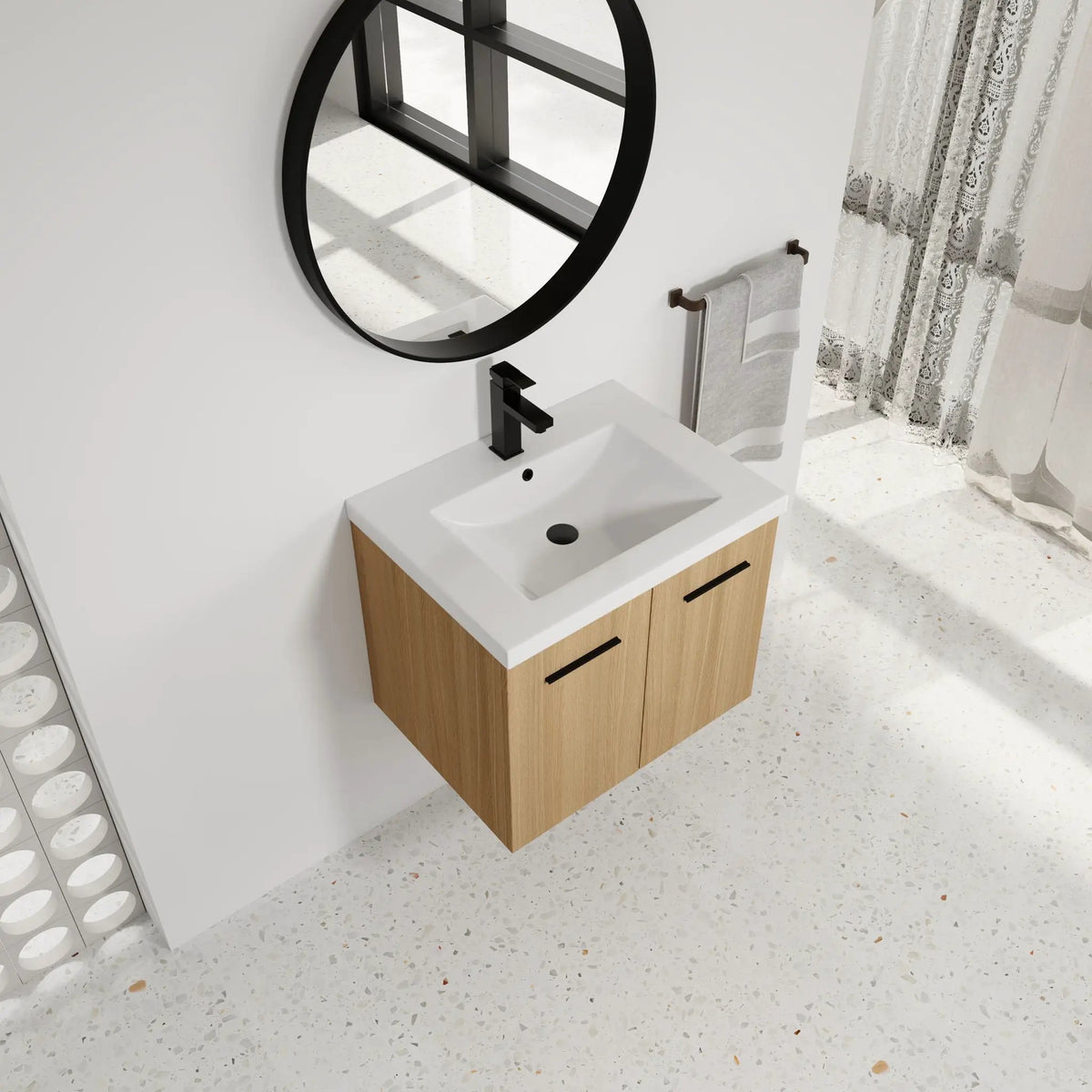 Floating Bathroom Vanity With Sink | Plywood | Double Door