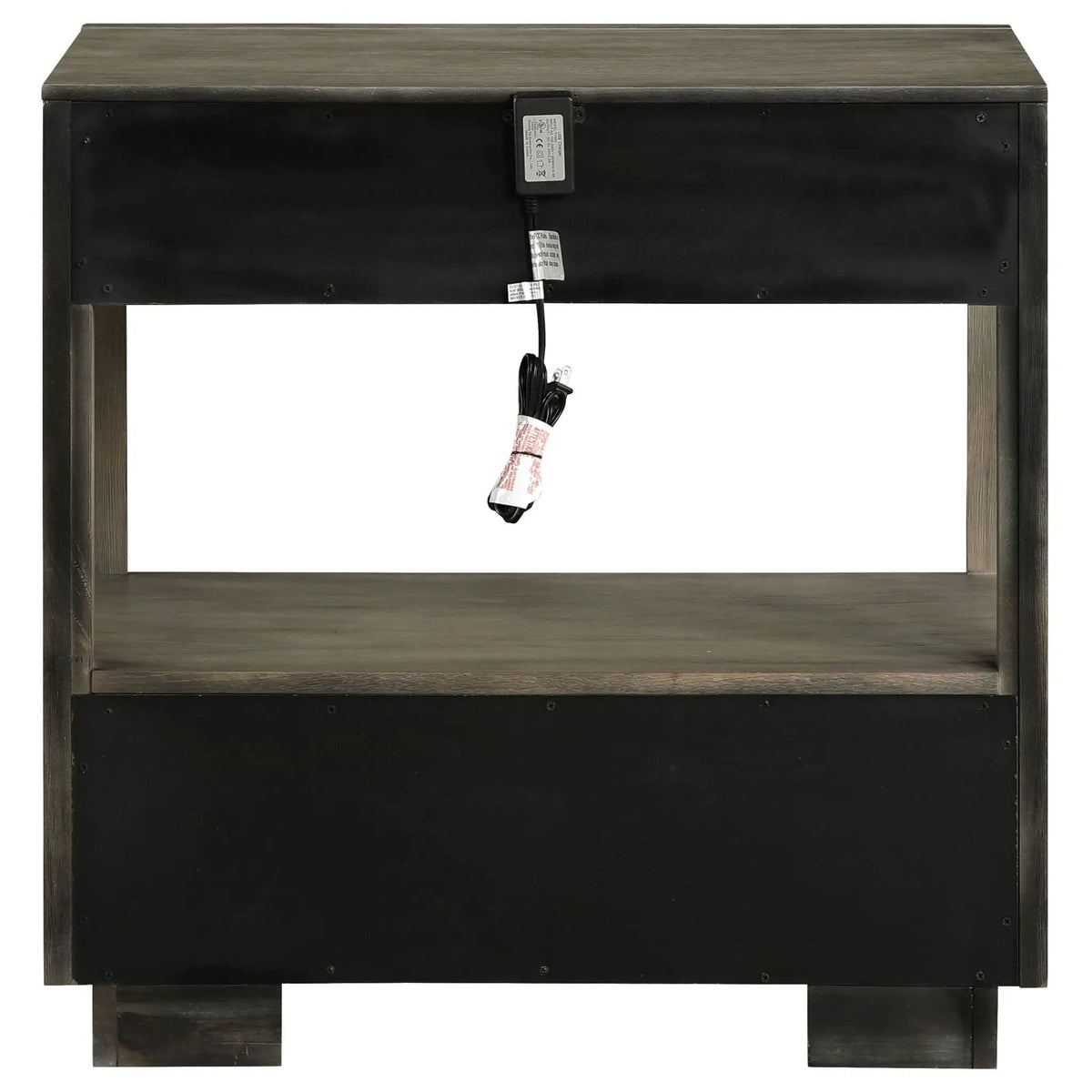 Durango 2-drawer Nightstand Bedside Table Taupe | 30 x 18 x 29.5 in | Engineered Wood & Veneer | Oak