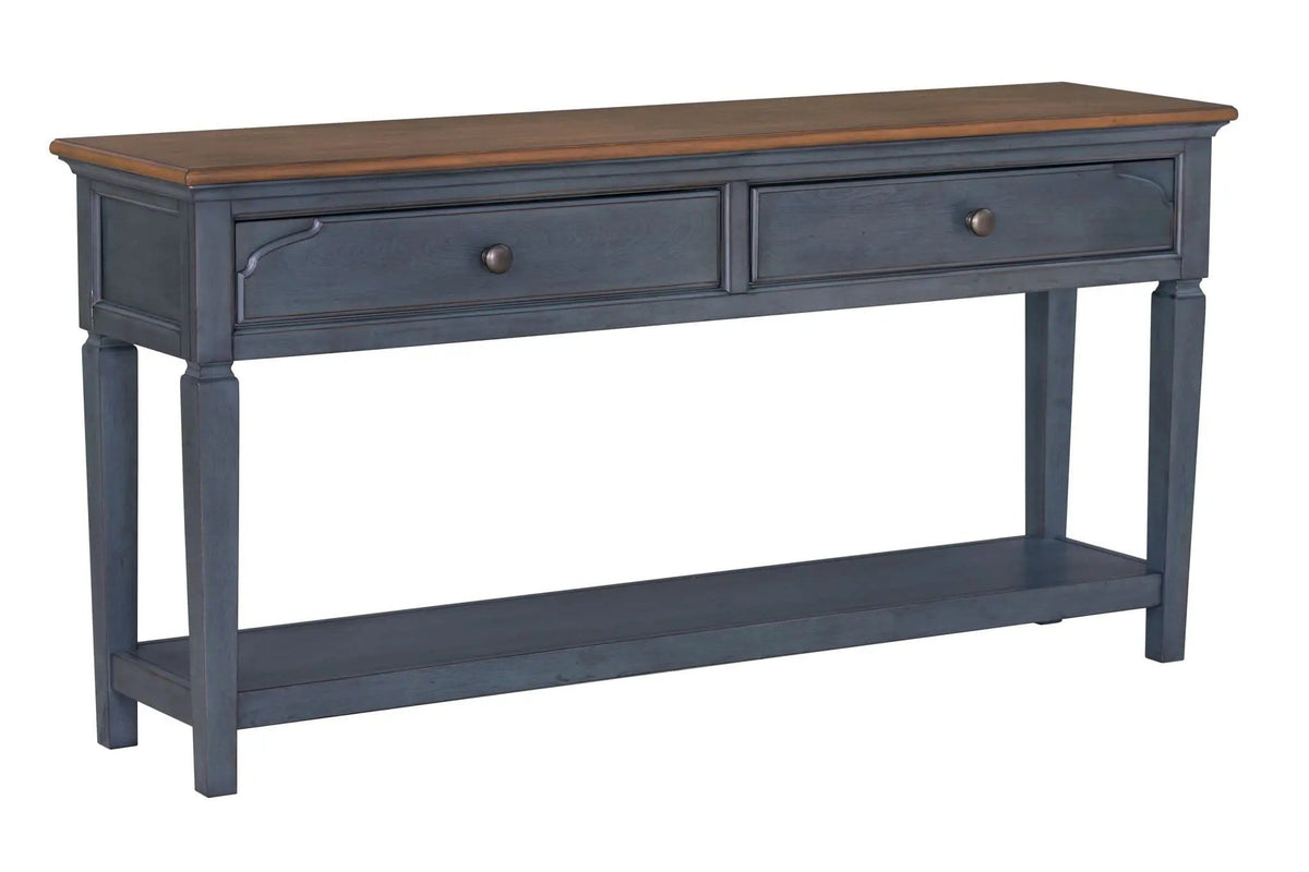 Sofa Table - | 60 x 15 x 30 in | Wood | Blue
