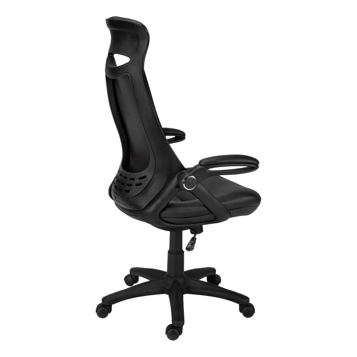 High-Back Executive Office Chair | Ergonomic Curved Backrest | Armrests | 45 Inch Height