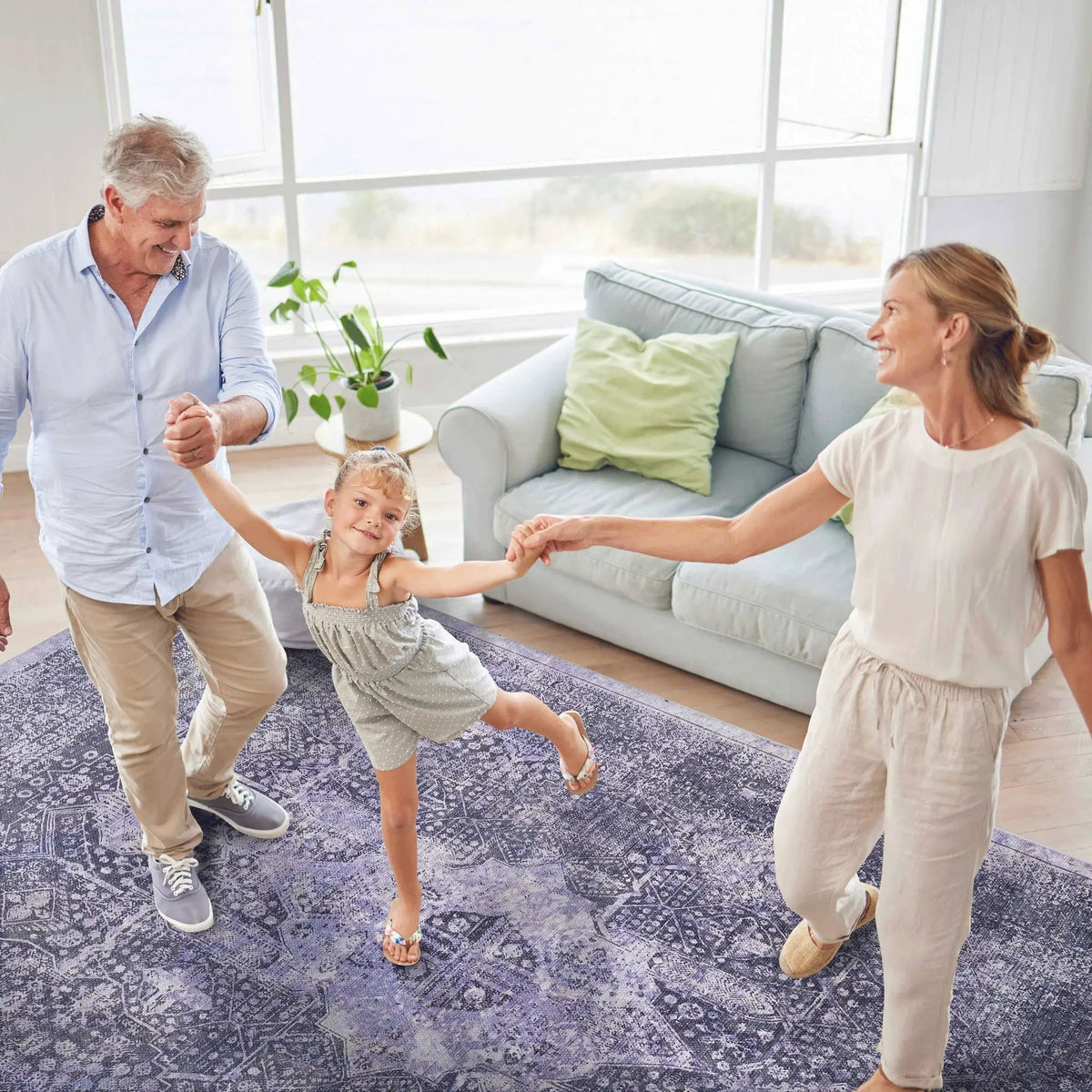 Maval Small Washable Area Rug | 36 x 24 Inch | Easy To Clean | Pet Friendly Design