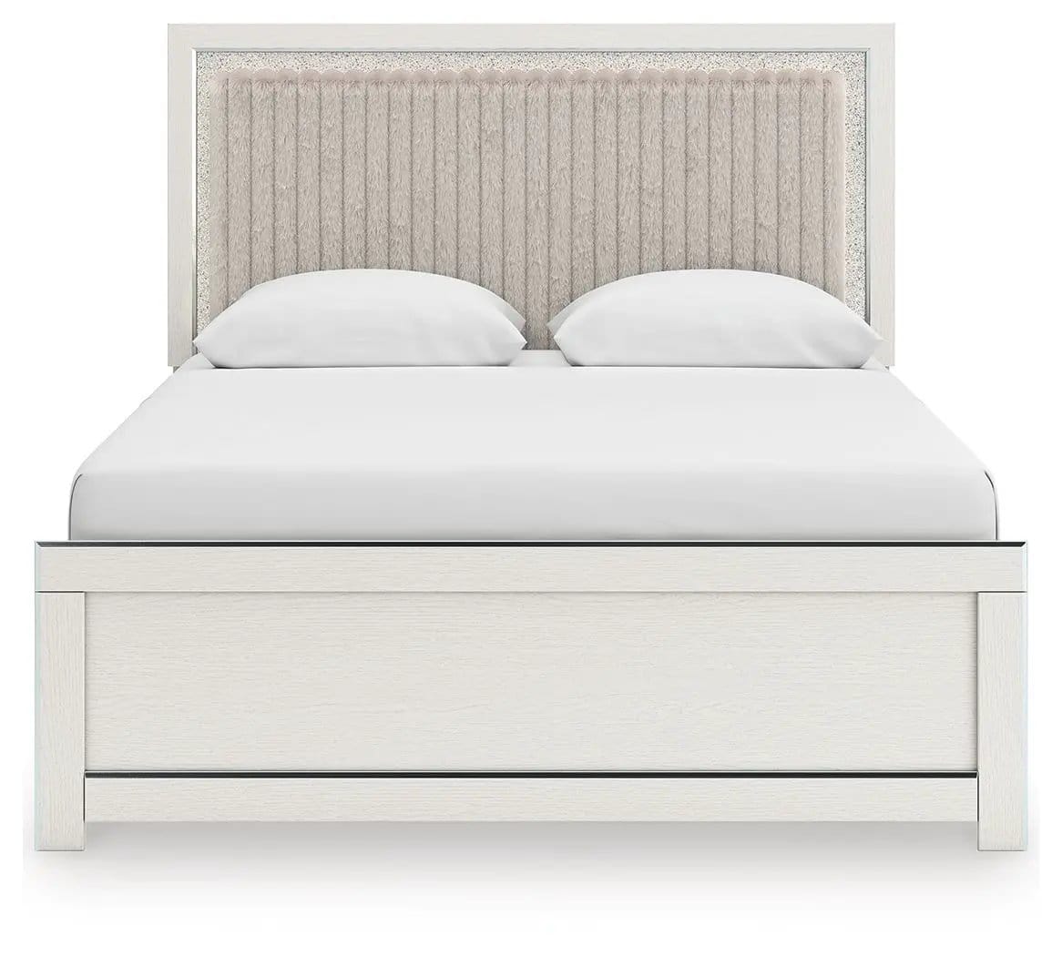 Zuraleus Upholstered Panel Platform Bed With Roll Slats | 4 Pieces | Bedroom Furniture | Bedroom
