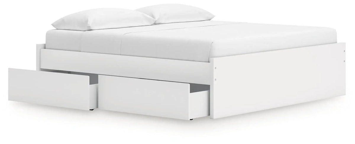 Platform Bed | Four Storage Drawers | Clean Minimal Design