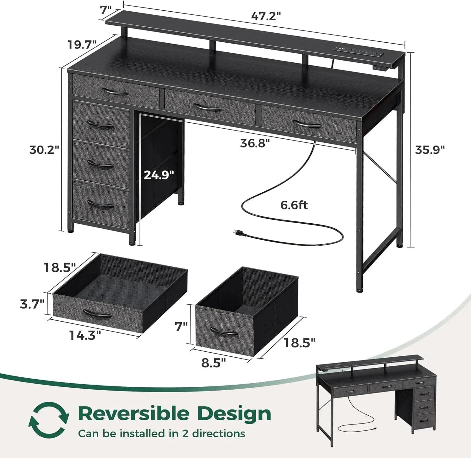 47 Inch RGB Gaming Desk For Home Office And Gaming Setup from PriceLows™