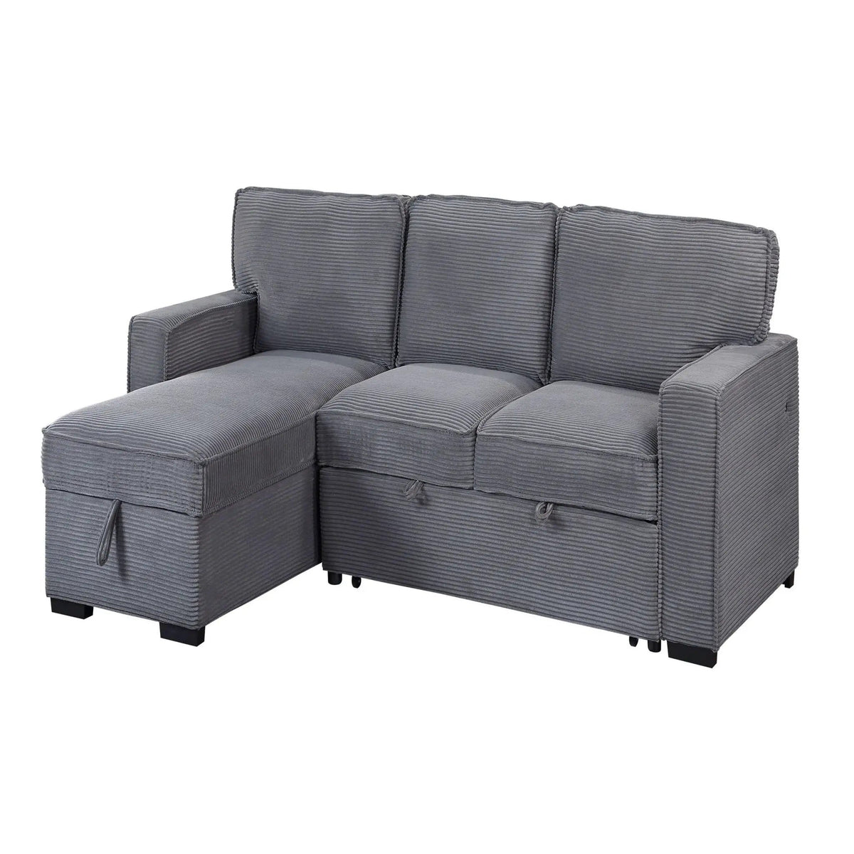 Territory Pull Out Sofa Bed Sleeper Sectional | 3 Pieces | Fabric | Bedroom