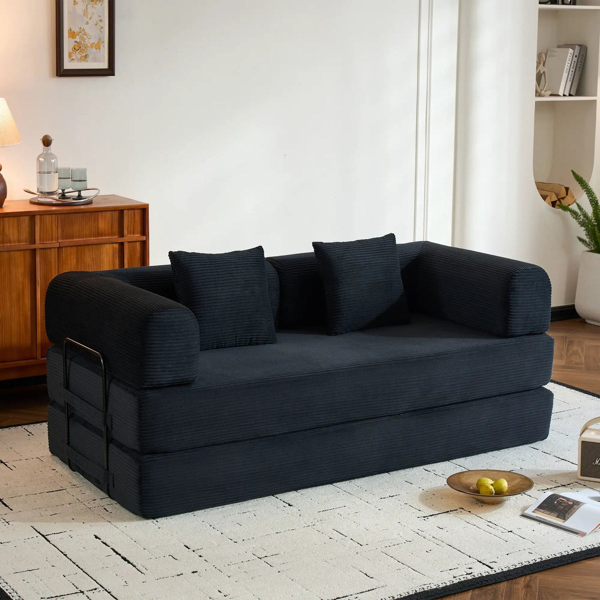 Convertible Sleeper Sofa Bed | 35D High Density Foam | 4 In 1 Design