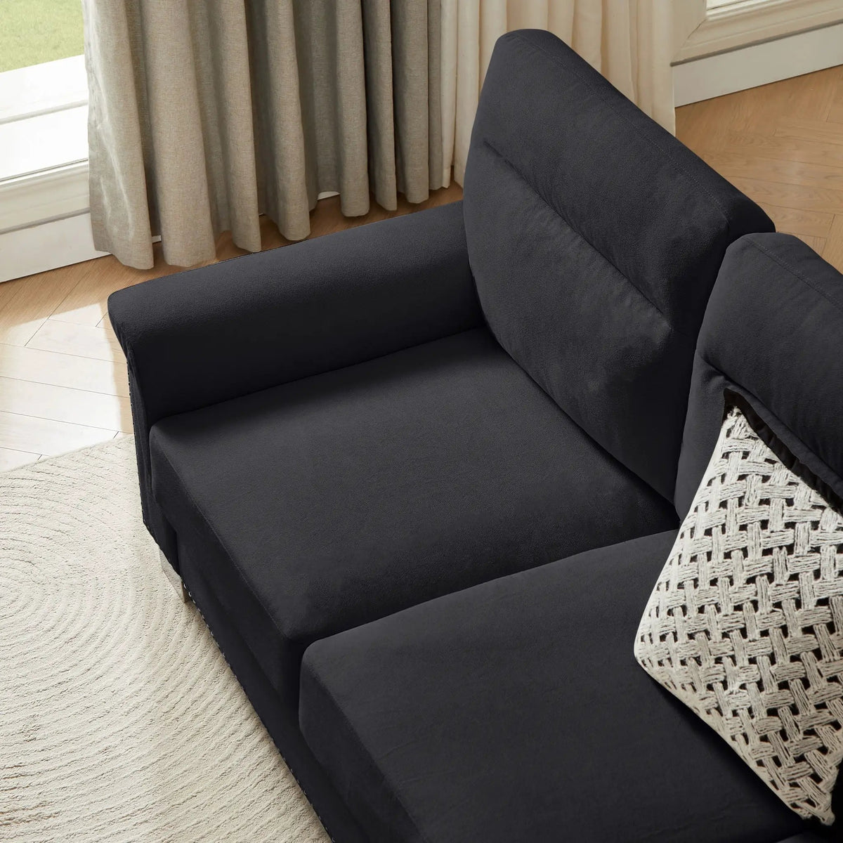 3 Seater Stationary Sofa | High-Density Foam And Spring Pack | 84.2 Inch Length | Solid Structure