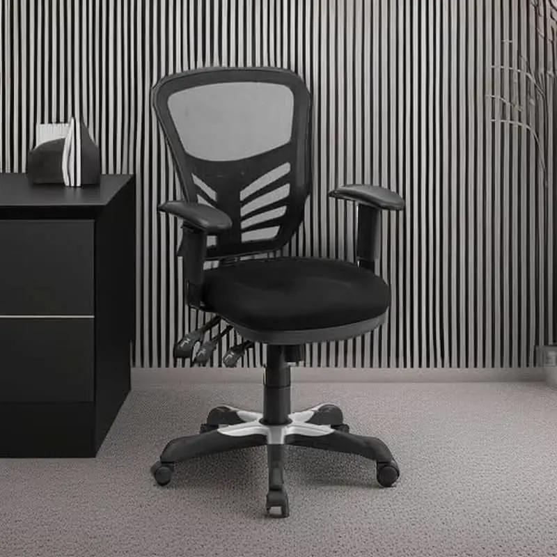 Ergonomic Mesh Office Chair With Adjustable Lumbar Black from PriceLows™