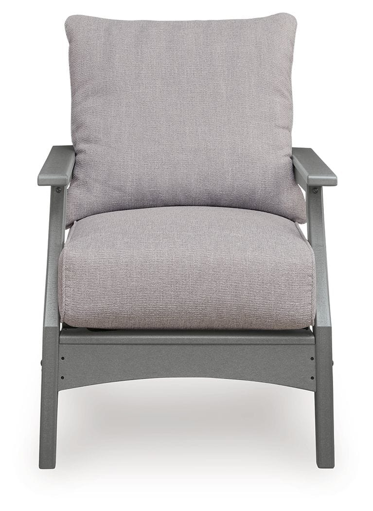 Cove Beach Lounge Chair With Cushion (Set of 2) | 29.75 x 34.13 x 36 in | Polyester & Fabric | Gray