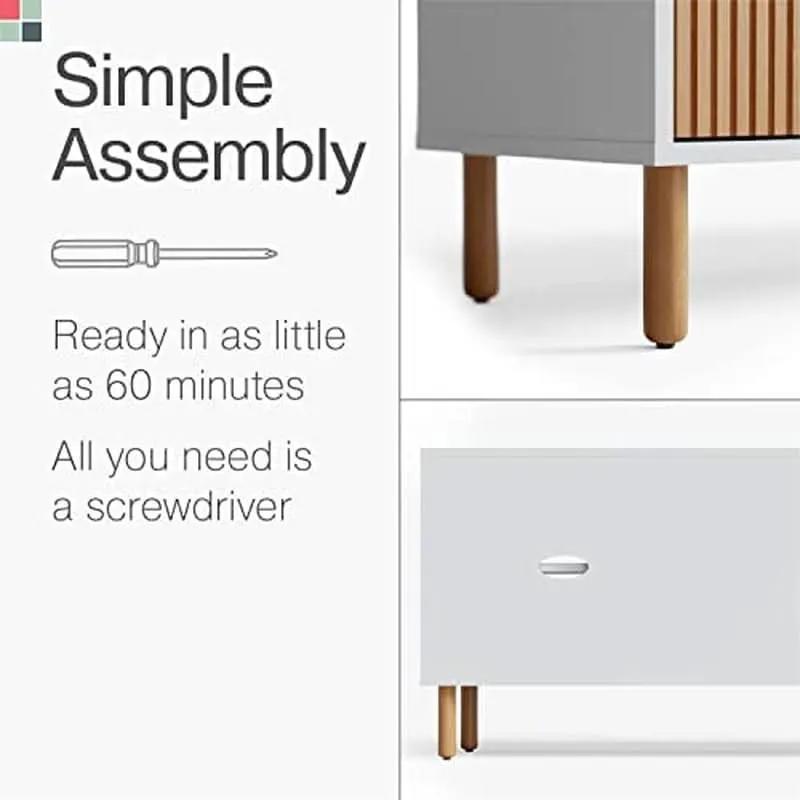 Modern 70 Inch TV Stand With Durable Adjustable Shelves from PriceLows™