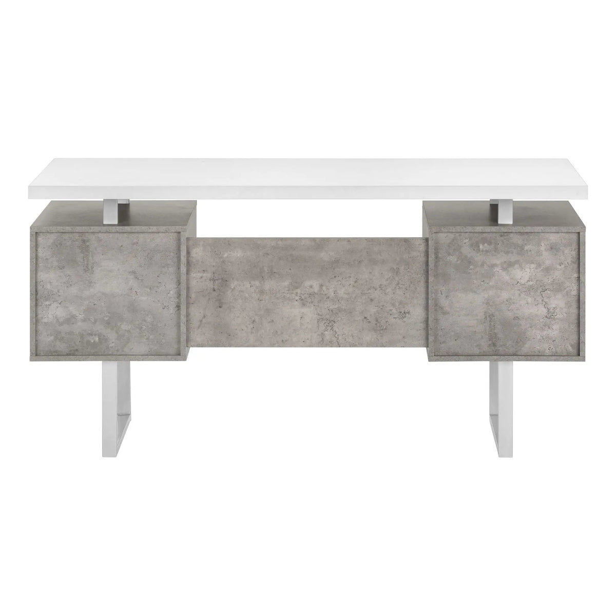 60 Inch Computer Desk | Laminate Finish | Two Top Drawers And File Drawer | Reversible Set-Up