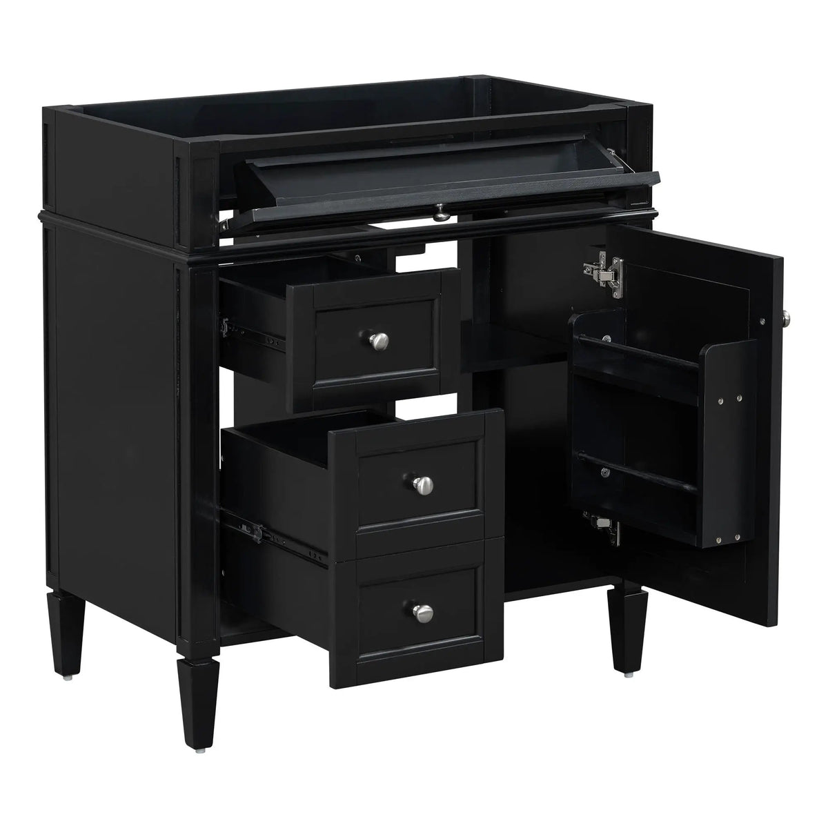 Bathroom Vanity | 3 Drawers | Blue Finish | Tip Out