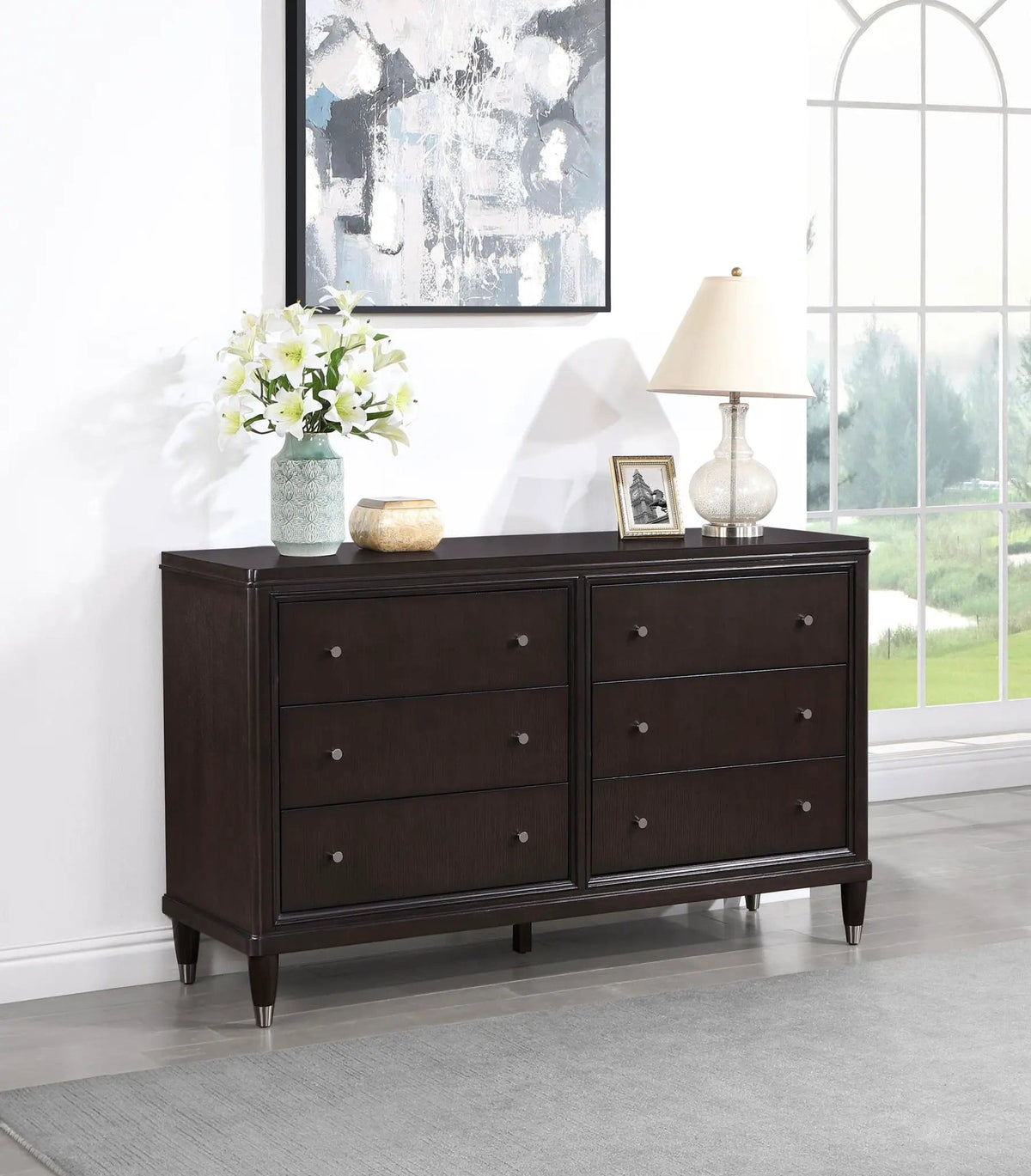 Emberlyn 6-drawer Dresser | 64 x 20 x 38.5 in | Cedar | Brown