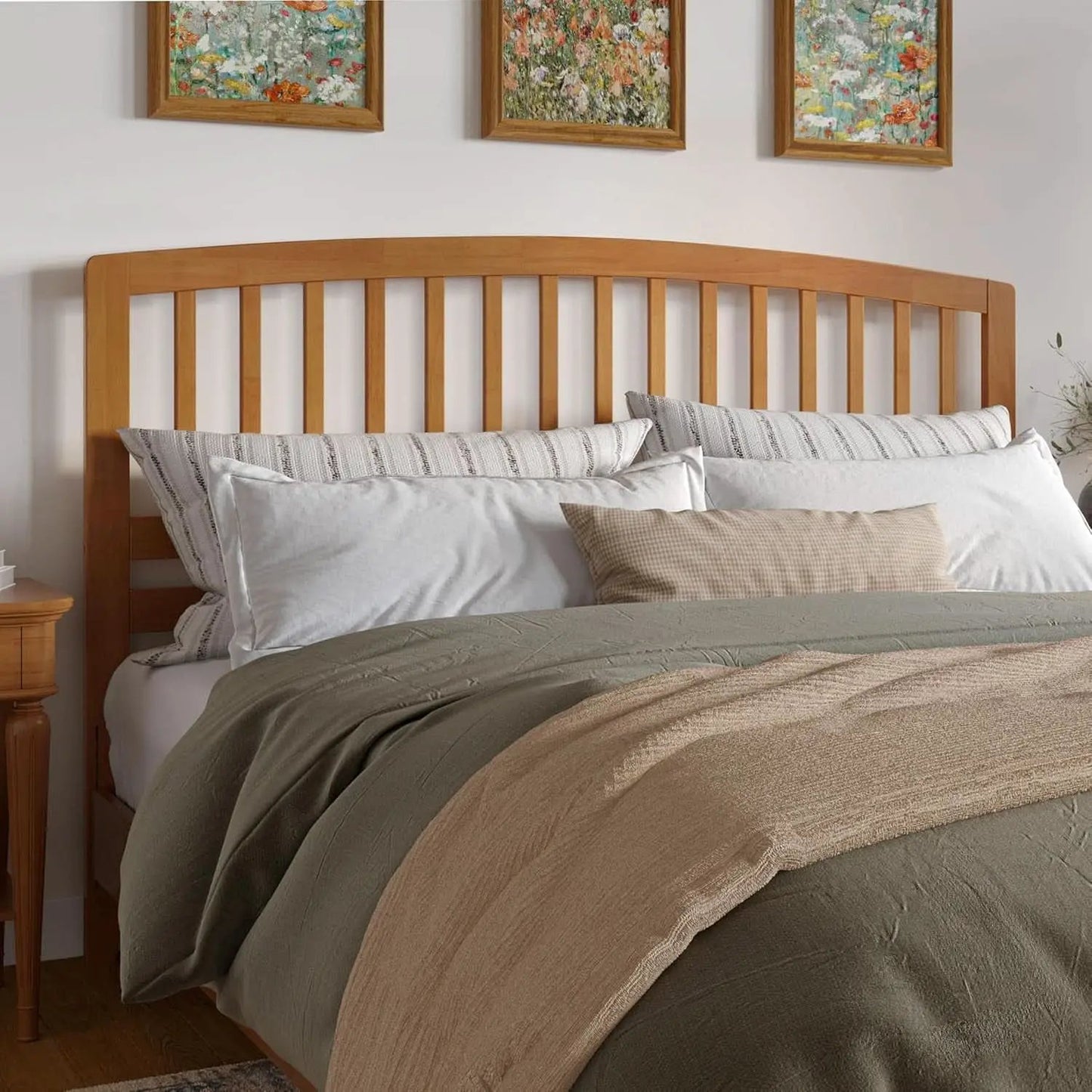Richmond King Solid Wood Headboard with Charger Feature from PriceLows™