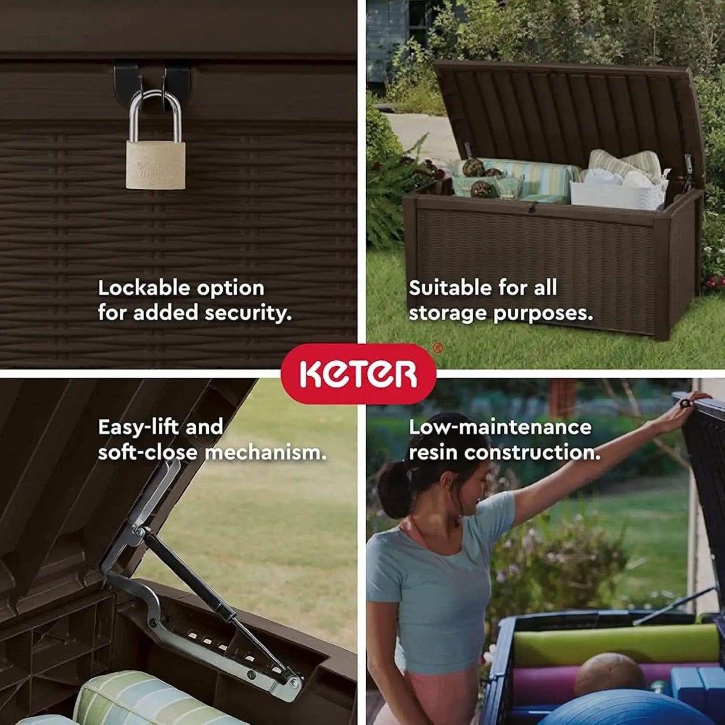 Outdoor Waterproof Storage Deck Box for Garden Use from PriceLows™
