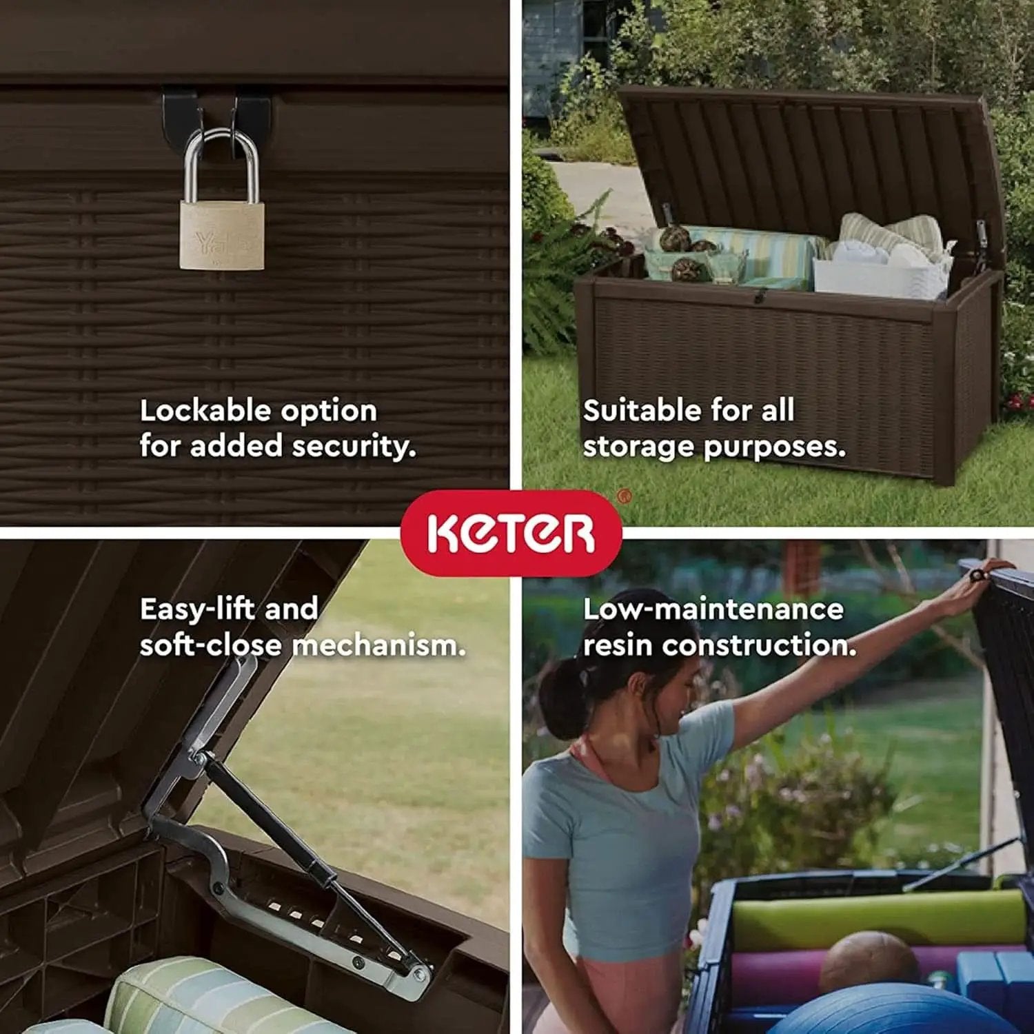 Outdoor Waterproof Storage Deck Box for Garden Use from PriceLows™