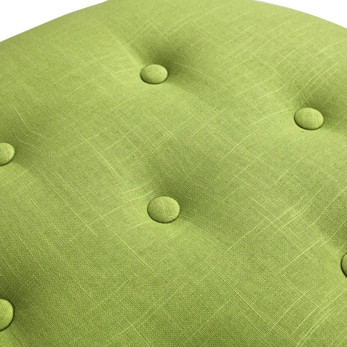 Yolanda Round Accent Ottoman | Handcrafted Quality | Kiln-Dried Hardwood Frame | 16 Inch Height