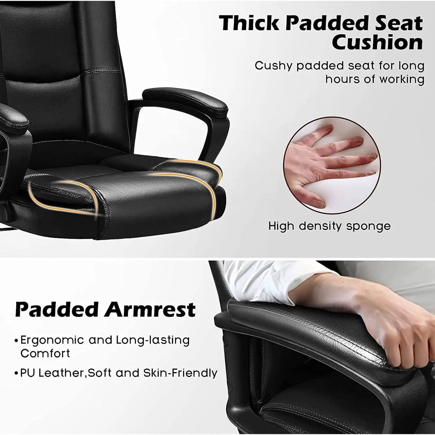 Ergonomic Executive Chair Lumbar Support Height Adjustable from PriceLows™