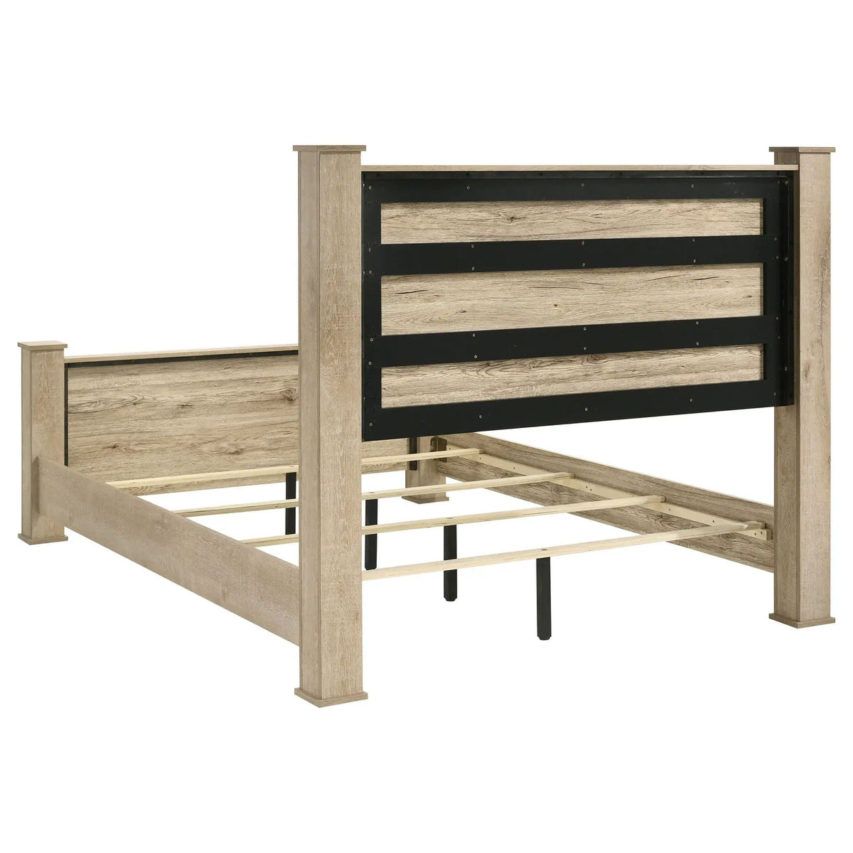 Oakglen 55-inch Queen Panel Bed Weathered | 64.5 x 92 x 55.25 in | Engineered Wood & Veneer | Oak
