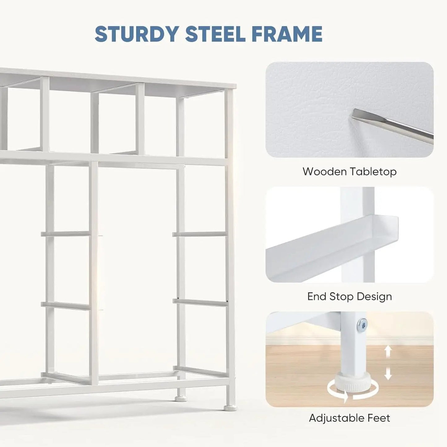 Sturdy Nine Drawer Dresser With Wood Top And Steel Frame from PriceLows™
