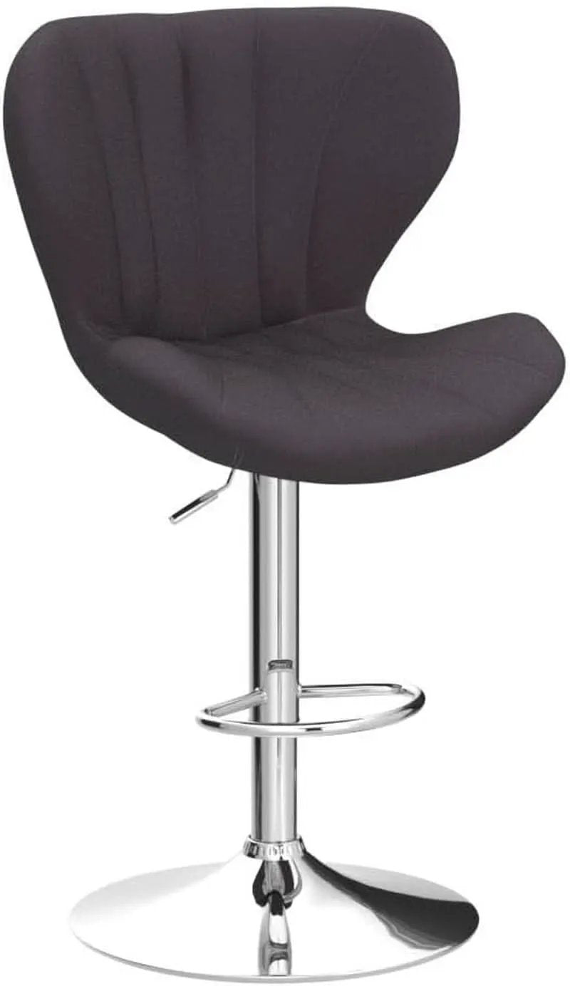 Velvet Adjustable Swivel Barstools Gray Set of Two from PriceLows™