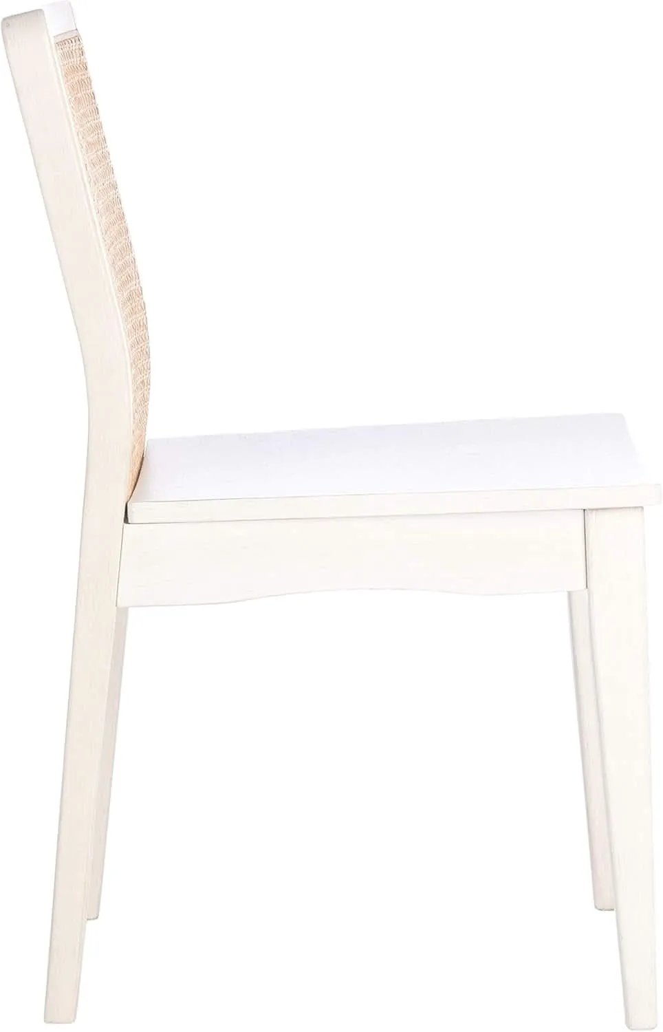 Coastal White And Natural Rattan Dining Chair Set Of 2 from PriceLows™