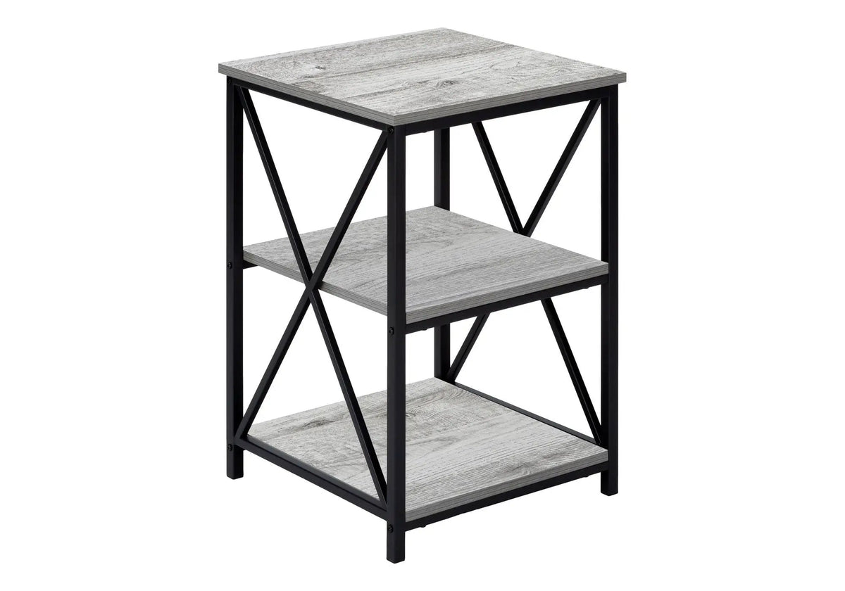 3-Tier Accent Table | Marble Look | Square Tabletop | Contemporary Side Table