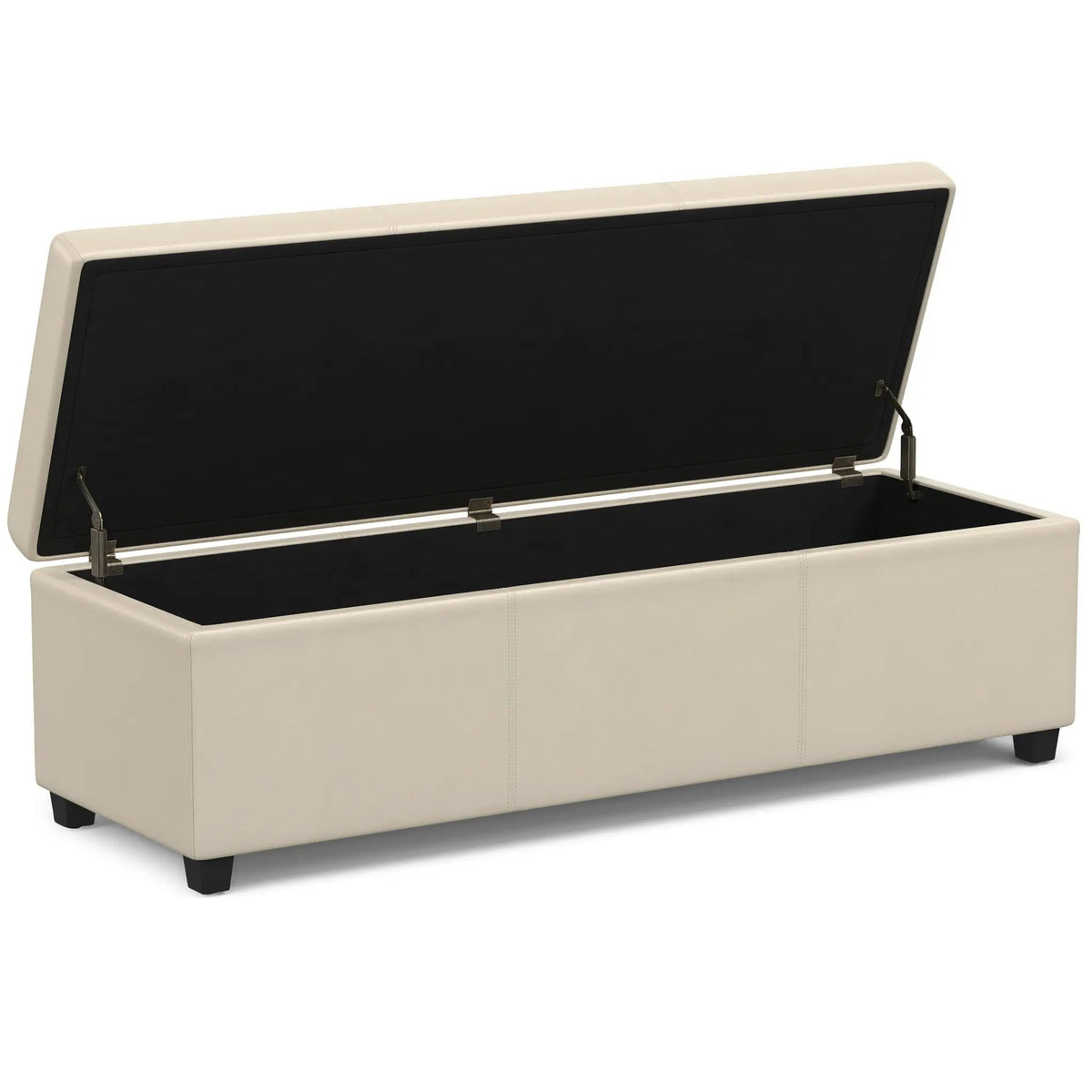Storage Ottoman Bench | Solid Wood Frame | High Density Foam